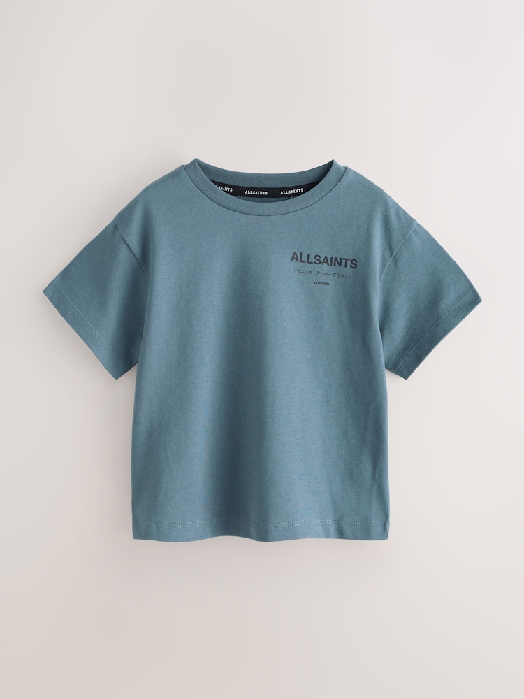 smALLSAINTS Mid Blue Younger Oversized Underground Crew Neck T-Shirt - Image 1 of 5