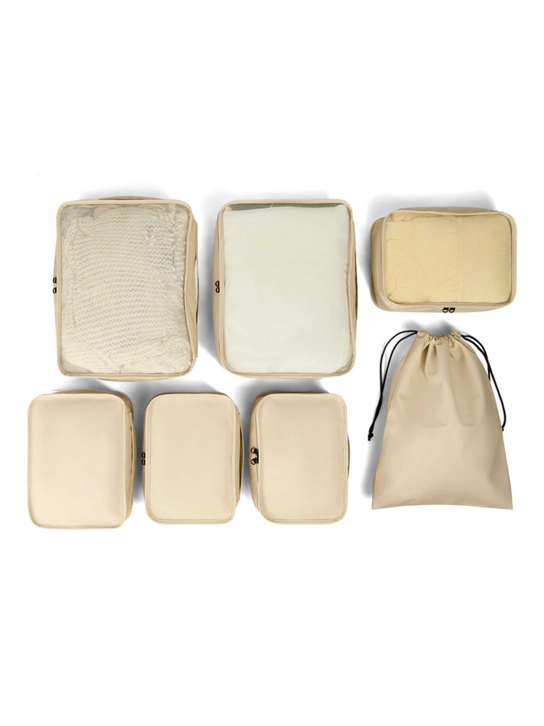 Rock Packing Cubes Set Of 7 Beige Size 7Pc Set - Image 4