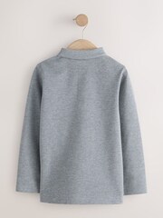 Grey Long Sleeve School Polo Shirts 2 Pack (3-16yrs) - Image 4 of 6