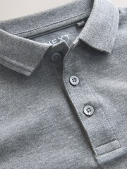 Grey Long Sleeve School Polo Shirts 2 Pack (3-16yrs) - Image 5 of 6
