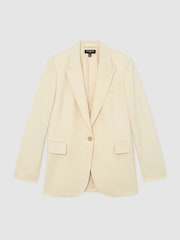Atelier Cream Silk-Wool Single-Breasted Suit Blazer - Image 2 of 9