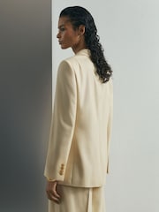 Atelier Cream Silk-Wool Single-Breasted Suit Blazer - Image 8 of 9
