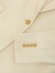 Atelier Cream Silk-Wool Single-Breasted Suit Blazer - Image 9 of 9