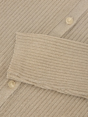 Reiss Gold Milo Metallic Rib-Knit Cardigan - Image 6 of 6