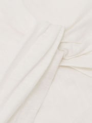 Reiss White Taylor Linen Twist-Detail T-Shirt - Image 6 of 6
