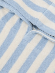 Reiss Pale Blue Dune Striped Hooded Towel Cape - Image 3 of 3