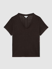Reiss Chocolate Brown Lola T-Shirt - Image 2 of 6