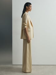 Atelier Cream Silk-Wool Wide-Leg Suit Trousers - Image 1 of 6