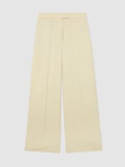 Atelier Cream Silk-Wool Wide-Leg Suit Trousers - Image 2 of 6