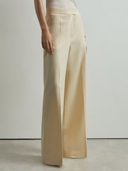 Atelier Cream Silk-Wool Wide-Leg Suit Trousers - Image 4 of 6