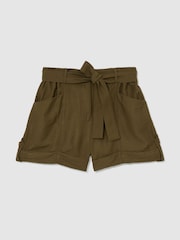 Reiss Avril Belted Button-Tab Short - Imaginea 2 din 7
