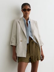 Reiss Avril Belted Button-Tab Short - Imaginea 4 din 7