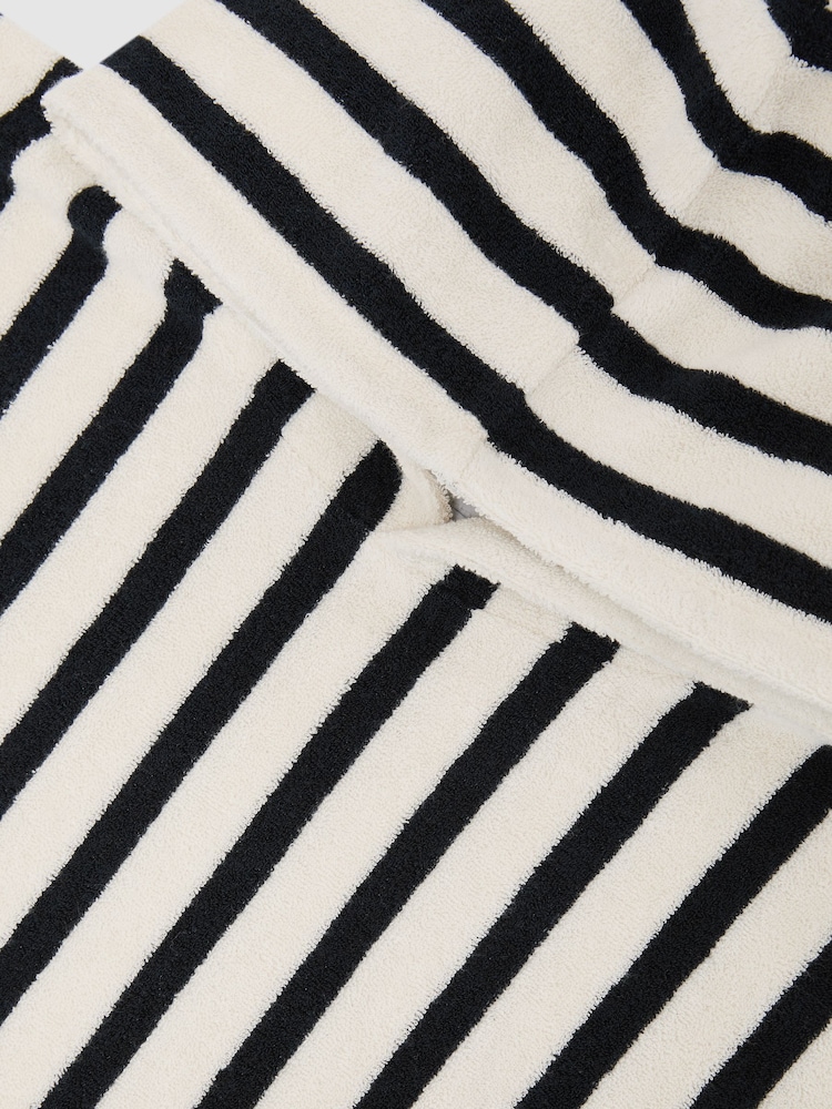 Reiss Navy Dune Striped Hooded Towel Cape - Image 4 of 4