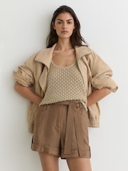 Reiss Avril Belted Button-Tab Short - Bild 1 von 7