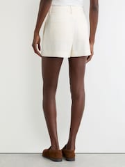 Reiss Cream Malin Button-Waist Tailored Shorts - Image 6 of 7