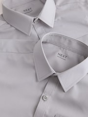 گرے - Long Sleeve School 2 Pack Shirts (3-17yrs) - تصویر 6 از 6