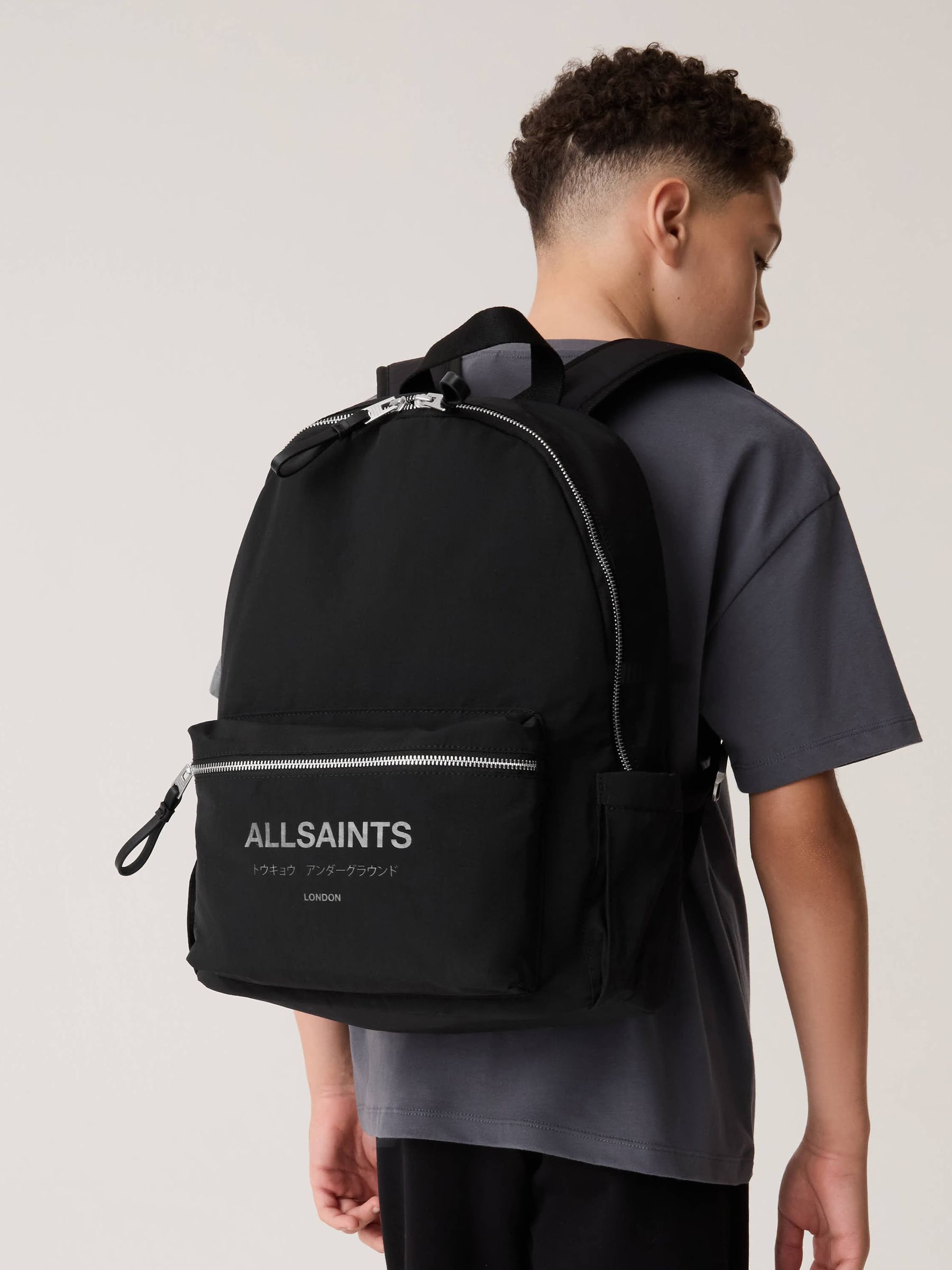 smALLSAINTS Unisex Kids Underground Backpack, Black - Image 2