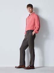 Ruskea - N. Premium-villasekoitteiset teksturoidut Siistit housut - Kuva 1 / 13