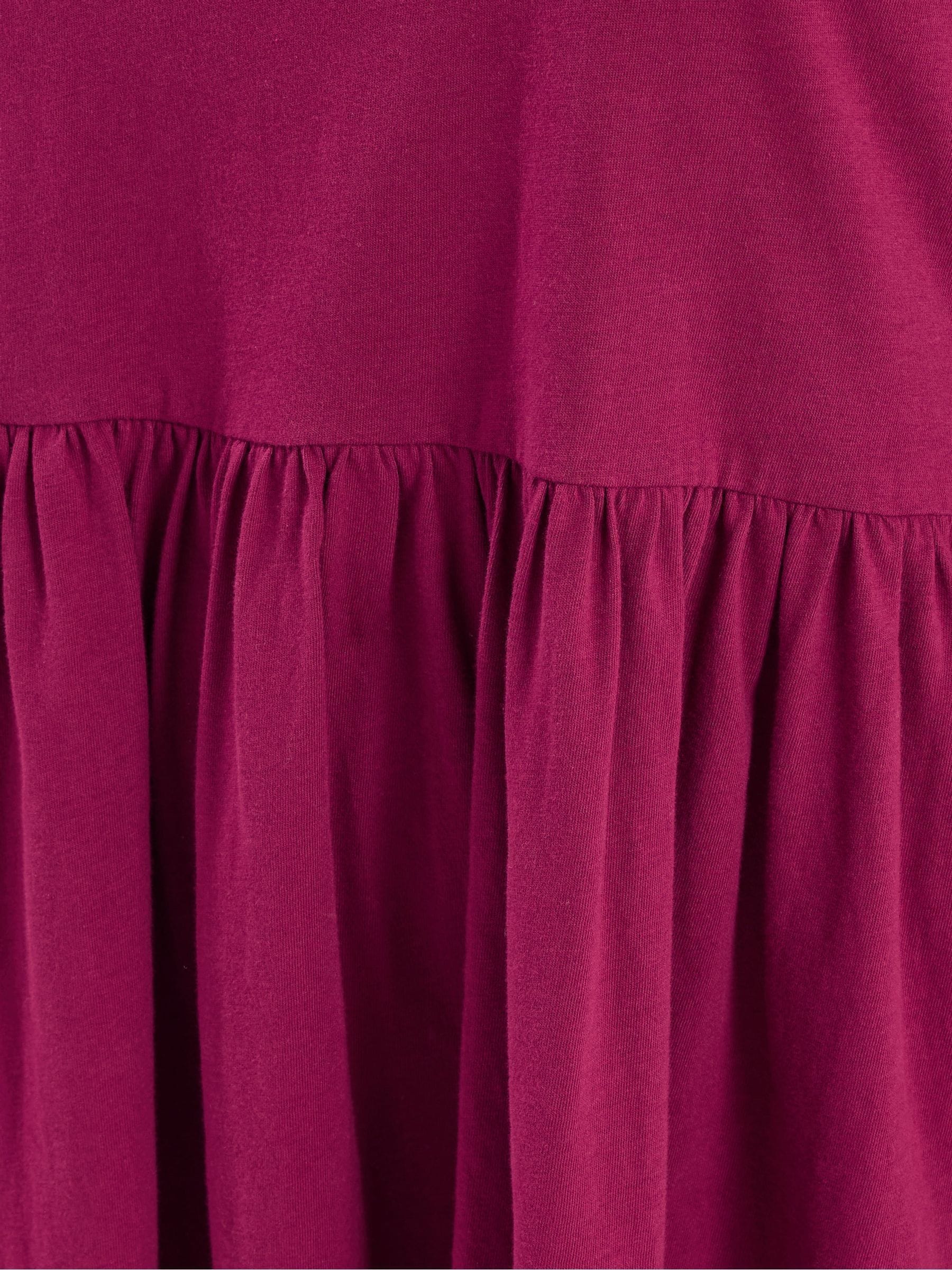 Buy Yours Curve Pink Long Sleeve Peplum Cotton Top from Next USA