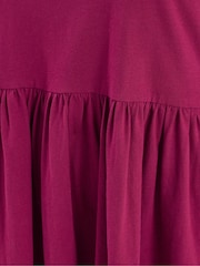 Yours Curve Pink Long Sleeve Peplum Cotton Top - Image 5 of 5