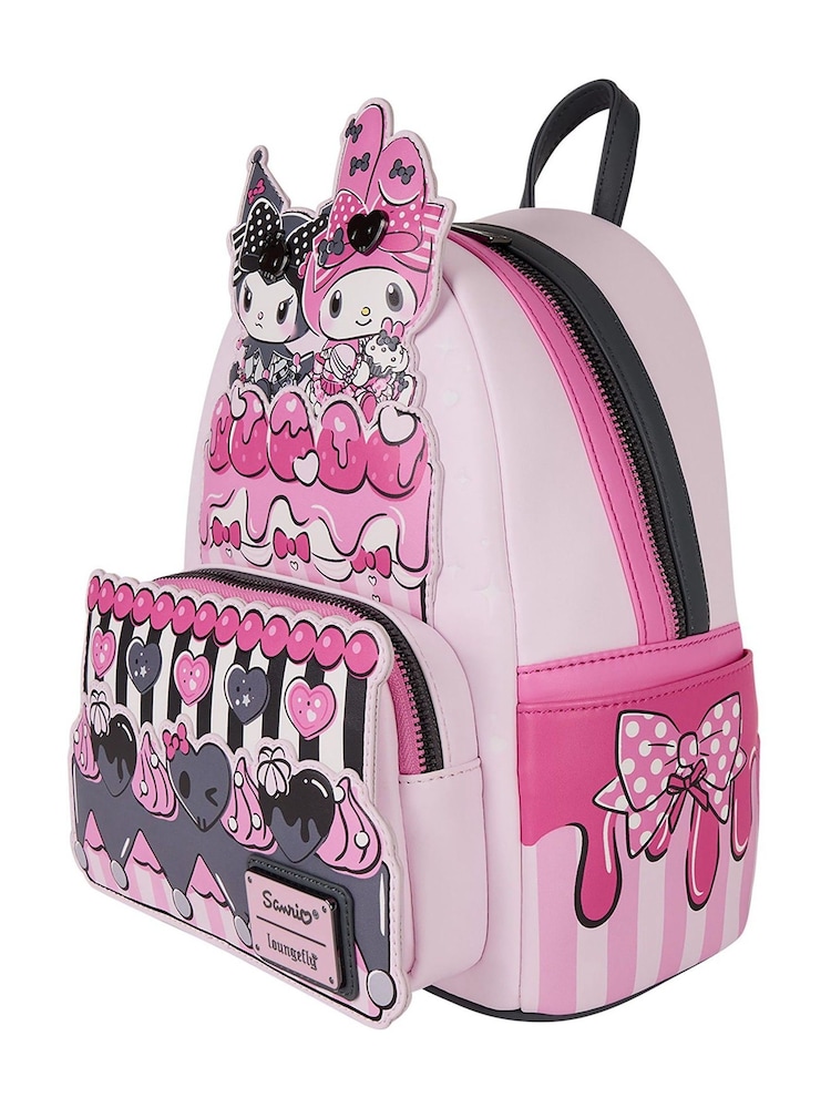 Loungefly Pink Sanrio Melody Kuromi Mini Backpack - Image 2 of 5 Loungefly Pink Sanrio Melody Kuromi Mini Backpack - Image 2 of 5