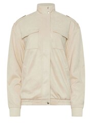 Long Tall Sally Natural Collar Detail Suedette Jacket - Image 5 of 5
