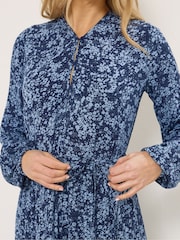 Long Tall Sally Blue Ditsy Crinkle Tiered Maxi Dress - Image 4 of 5