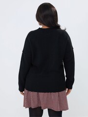 Yours Curve Red Check Mini Skirt - Image 3 of 5