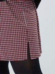 Yours Curve Red Check Mini Skirt - Image 4 of 5
