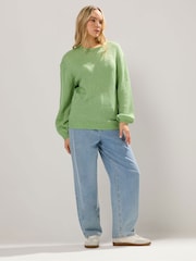 Long Tall Sally Green Balloon Sleeve Jumper - Image 2 of 5