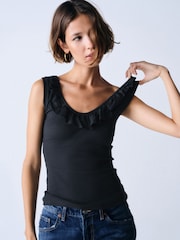 The Set 3 Pack Frill Vests Navy/ Burgundy/ Taupe Brown - Image 4 of 11