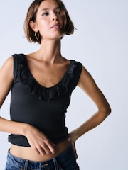 The Set 3 Pack Frill Vests Navy/ Burgundy/ Taupe Brown - Image 5 of 11