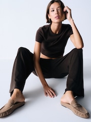 The Set 2 Pack Ribbed Short Sleeve T-Shirt and Straight Leg Joggers Set - 圖片 3/7