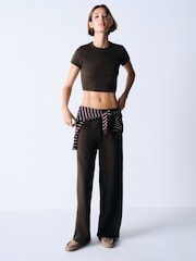 The Set 2 Pack Ribbed Short Sleeve T-Shirt and Straight Leg Joggers Set - 圖片 6/7