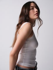 The Set 4 Pack Scoop Vest With Lace Trim Neutrals - Image 8 of 14