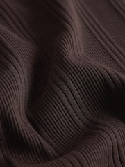 The Set 3 Pack Sweetheart Robbed Cap Sleeve Tops Brown/Green/White - Image 8 of 9