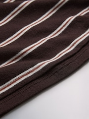 The Set 3 Pack Double Layer Short Sleeve T-Shirts Khaki Green/Dark Plum Stripe/Cream - Image 9 of 9