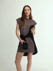 The Set 3 Pack T-Shirt Dress Brown Stripe/Khaki/Chocolate Brown - Image 5 of 8