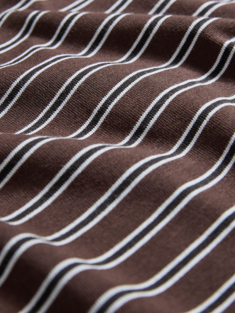 The Set 3 Pack T-Shirt Dress Brown Stripe/Khaki/Chocolate Brown - Image 8 of 8