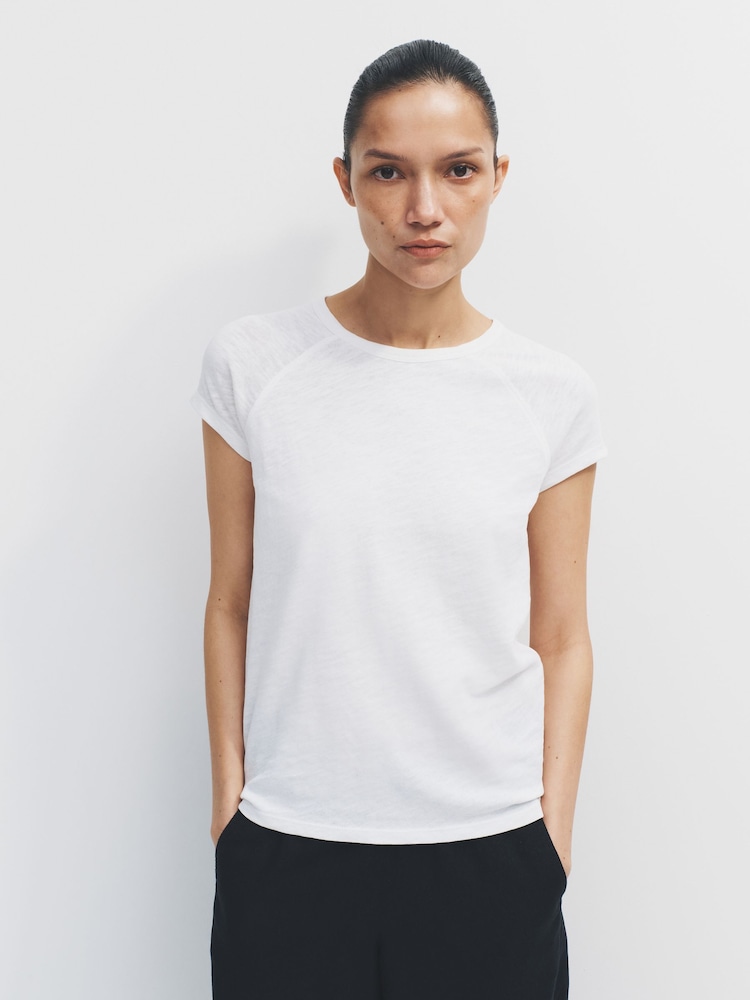 The Set 5 Pack Raglan Sleeve T-Shirts Black/Chocolate Brown/Taupe Brown/Cream/White - Image 1 of 13 The Set 5 Pack Raglan Sleeve T-Shirts Black/Chocolate Brown/Taupe Brown/Cream/White - Image 1 of 13