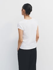 The Set 5 Pack Raglan Sleeve T-Shirts Black/Chocolate Brown/Taupe Brown/Cream/White - Image 4 of 13