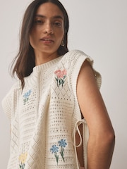 Cream Tank Pointelle Cover-Up - Image 5 of 9