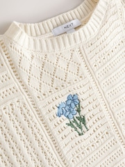 Cream Tank Pointelle Cover-Up - Image 7 of 9