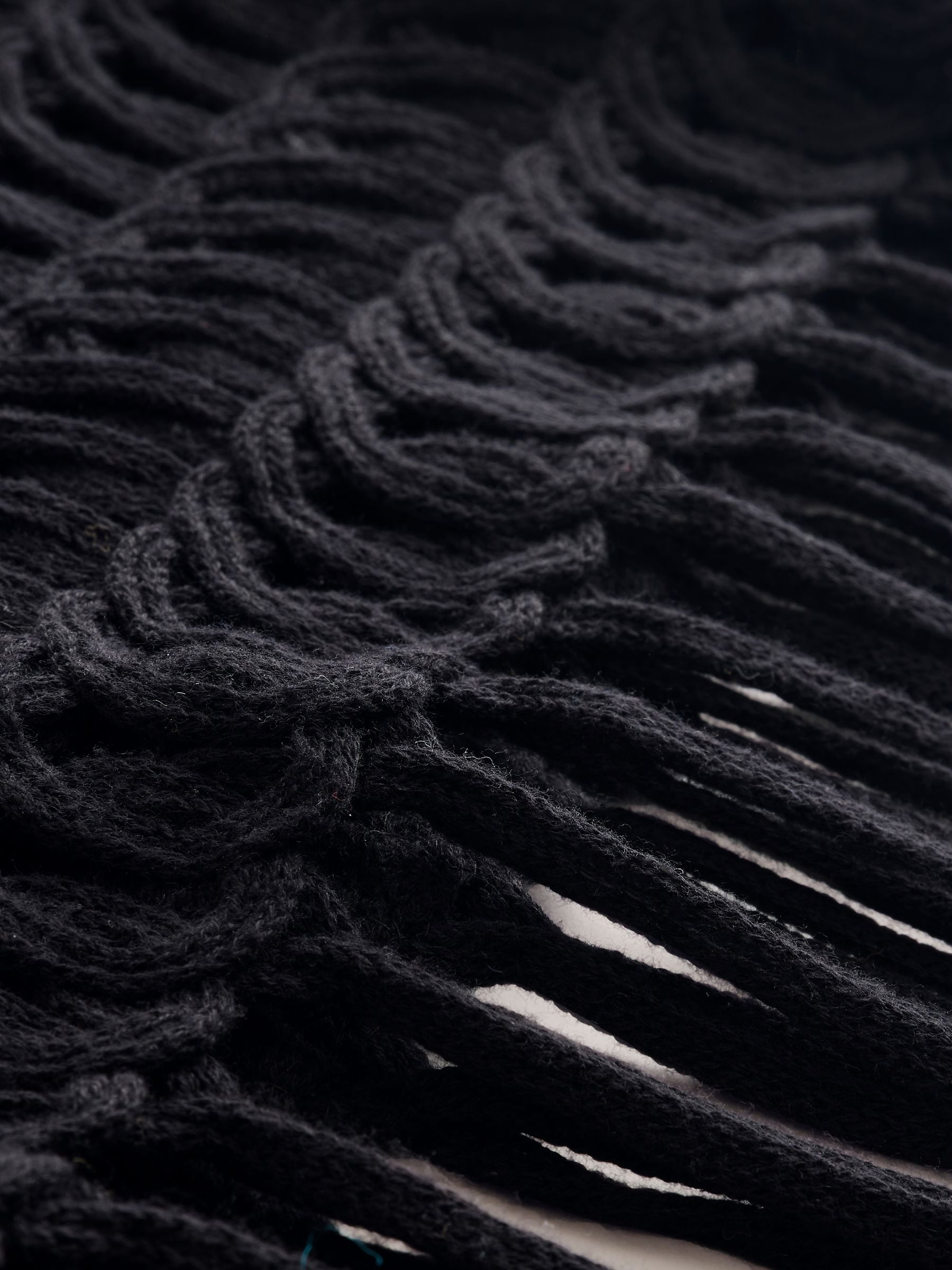 Buy Black Fringe Knitted Crochet Tank Top from Next USA