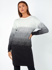 Roman Black/Grey Ombre Knitted Jumper Dress - Image 1 of 5