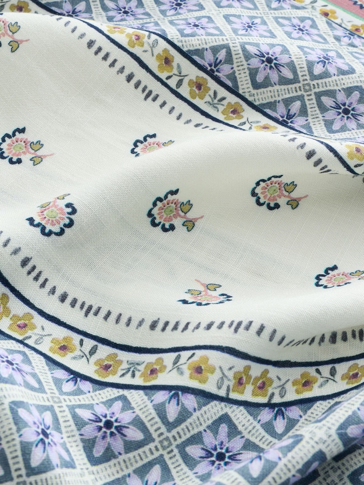 Ecru Paisley Long Line Kimono - Image 7 of 7