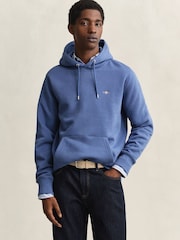 GANT Blue Shield Logo Hoodie - Image 1 of 4