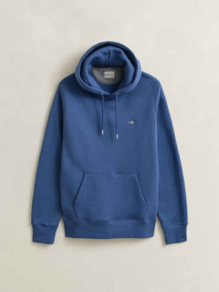 GANT Blue Shield Logo Hoodie - Image 4 of 4 GANT Blue Shield Logo Hoodie - Image 4 of 4