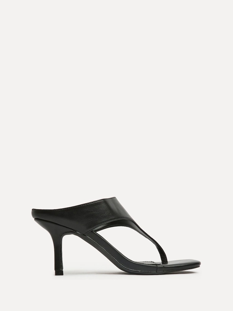 Linzi Black Kyoto Toe Post Heel Sandals - Image 2 of 5