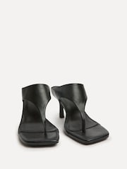 Linzi Black Kyoto Toe Post Heel Sandals - Image 4 of 5